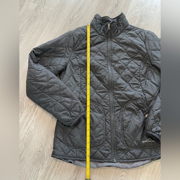 Women’s Eddie Bauer black quilted soft shell full zip up jacket small - Picture 2 of 8
